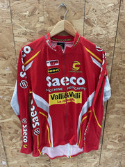 Vintage Cannondale Saeco Valli & Valli Cycling Jersey Long Sleeve Men's XXL Red