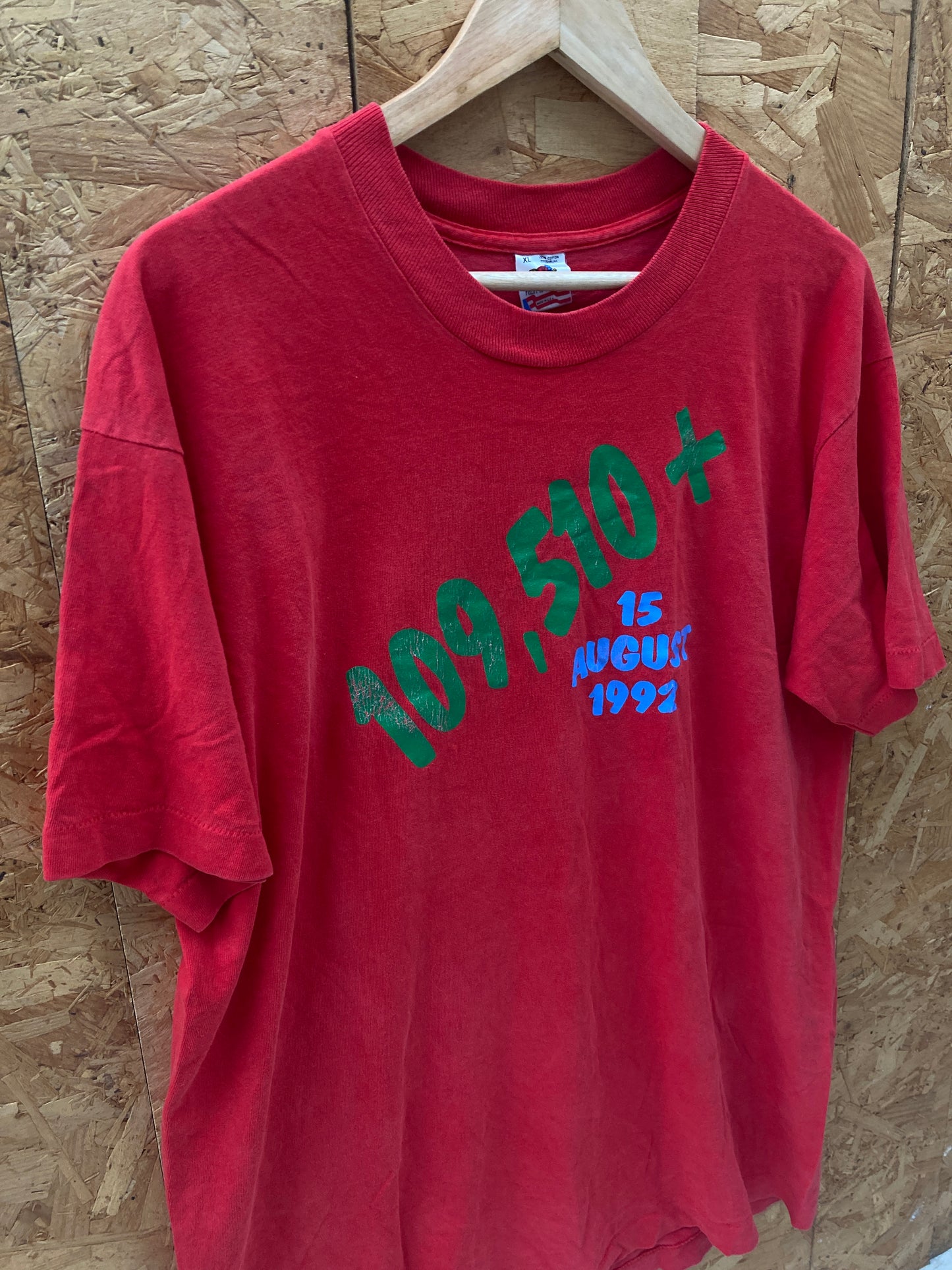 Vintage 90s Pacific Coast Producers red souvenir single stitch t-shirt size XL