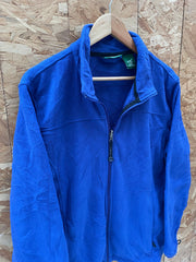 L.L. Bean Women's Fleece Jacket Blue Size L Full Zip Outdoor Casual