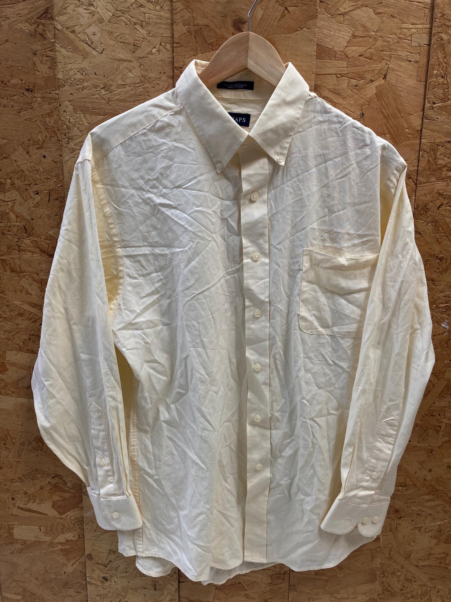 Vintage Y2K Ralph Lauren Chaps light yellow shirt size large