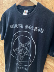 Vintage 90s Dimmu Borgir For Ass Tid double side print black t-shirt size medium