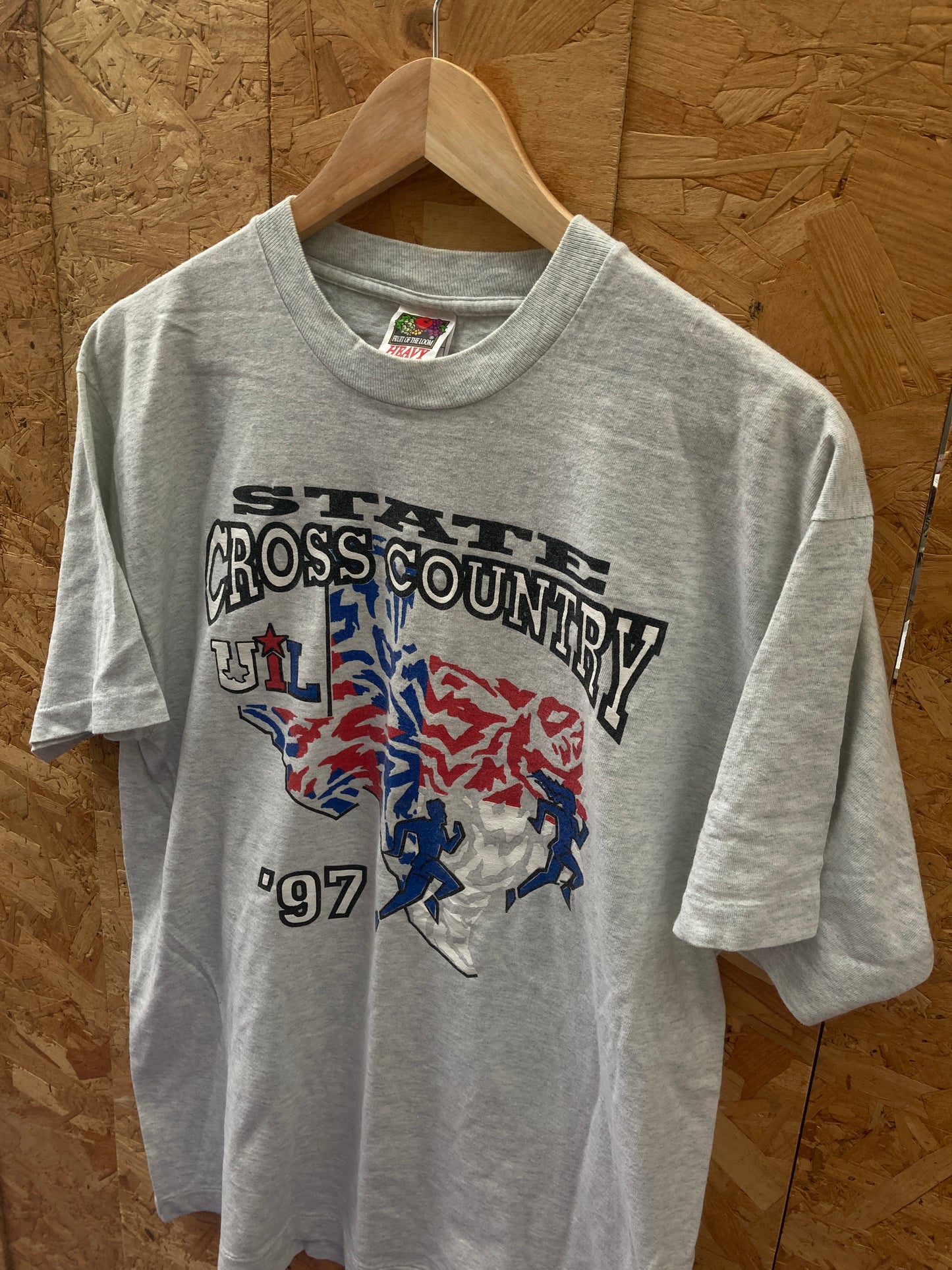 Vintage 97 State x Country Run souvenir single stitch grey T-shirt size large