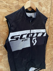 Scott RC Cycling Vest Men's Black White Size L Sleeveless Lightweight