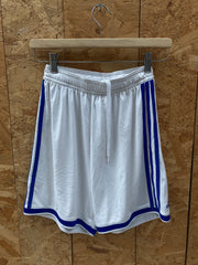 Vintage Y2K Adidas white blue stripe shorts size small