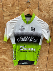 Vintage Giovanni Giussanesi Cycling Jersey S Green White Black Short Sleeve