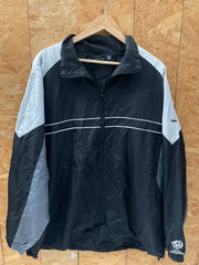 Vintage Y2K black grey white windbreaker shell jacket size XL by Reebok