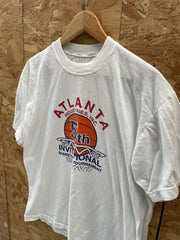 Vintage Atlanta Industries 5th Invitational Basketball T-Shirt White Size L