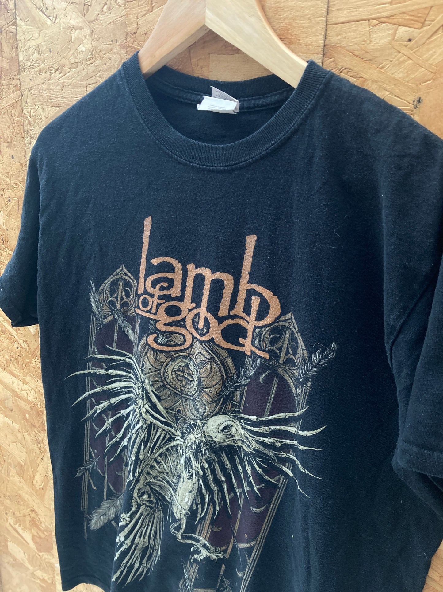 Vintage Y2K Lamb of God metal band black rock t-shirt size medium on Gildan