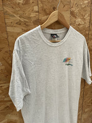 Hanes Beefy-T Graphic T-Shirt Mens M Grey Scuba Diving Snuba Big Island