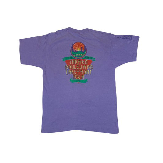 Vintage 1999  5th Annual Chicago boulevard lakefront tour purple quirky USA souvenir t shirt size La