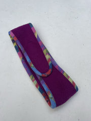 Vintage Purple Fleece Snowflake Ear Warmer Headband Winter Ski Snow