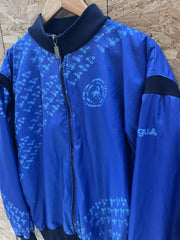 Vintage Agu Sport Blue Cycling Track Jacket XL Retro