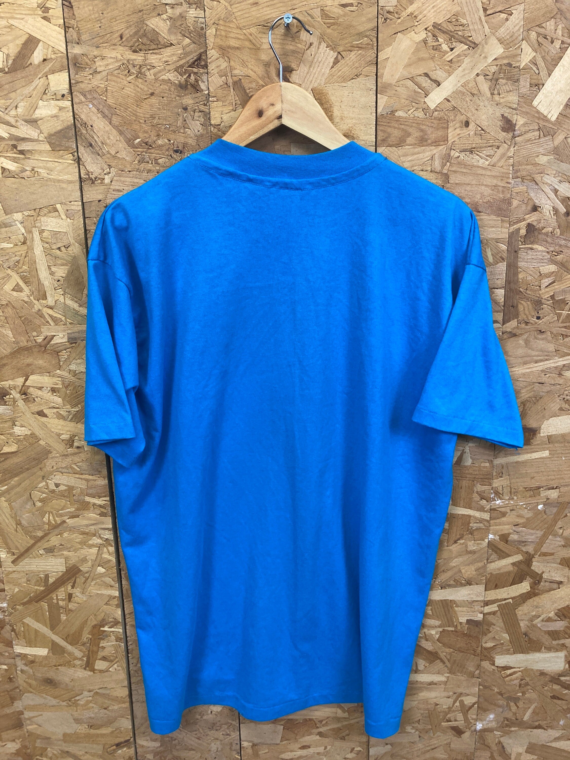 Vintage 90s Tucson Arizona hot air balloon foam print souvenir single stitch blue t-shirt size XL