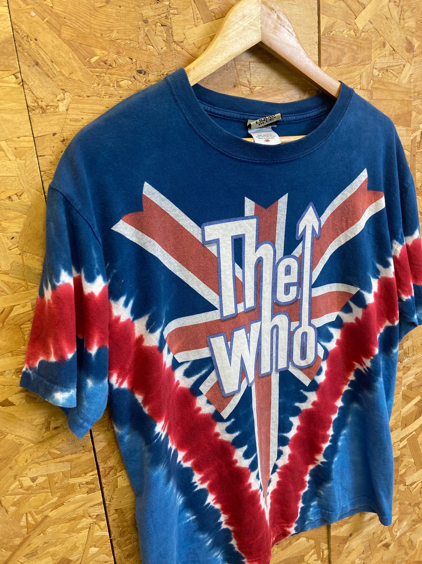 Vintage 90s The Who long live rock tie dye blue red t shirt size medium by liquid blue