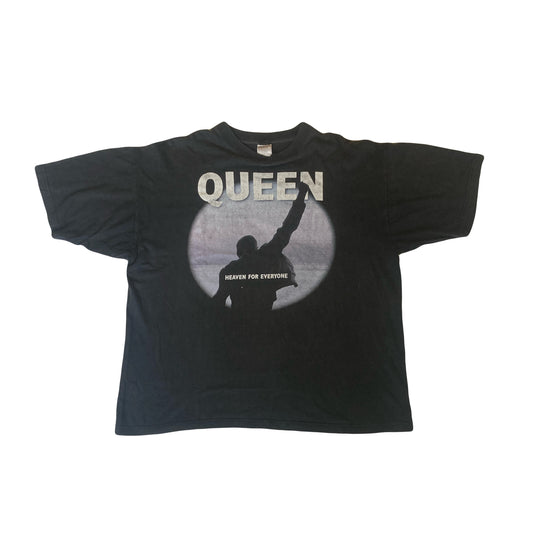 Vintage 90s Queen Heaven for Everyone Freddie murcury black band tshirt size XL