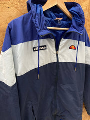 Vintage Y2K blue white shell track windbreaker jacket size large by Ellesse