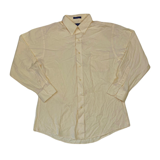 Vintage Y2K Ralph Lauren Chaps light yellow shirt size large