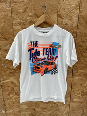 Vintage 90s Single Stitch Tide Team Nascar Racing T-Shirt Size L White