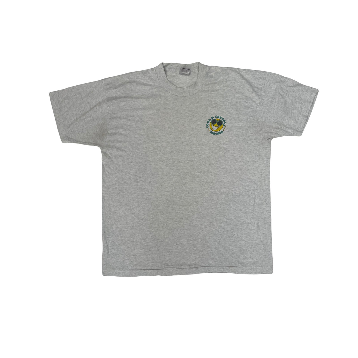 Vintage BEST Single Stitch T-Shirt XL Gray Graphic Tee Cool & Casual For MDA