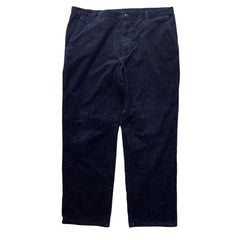 Vintage 90s black relaxed baggy jumbo corduroy oversized trousers size W40 L31