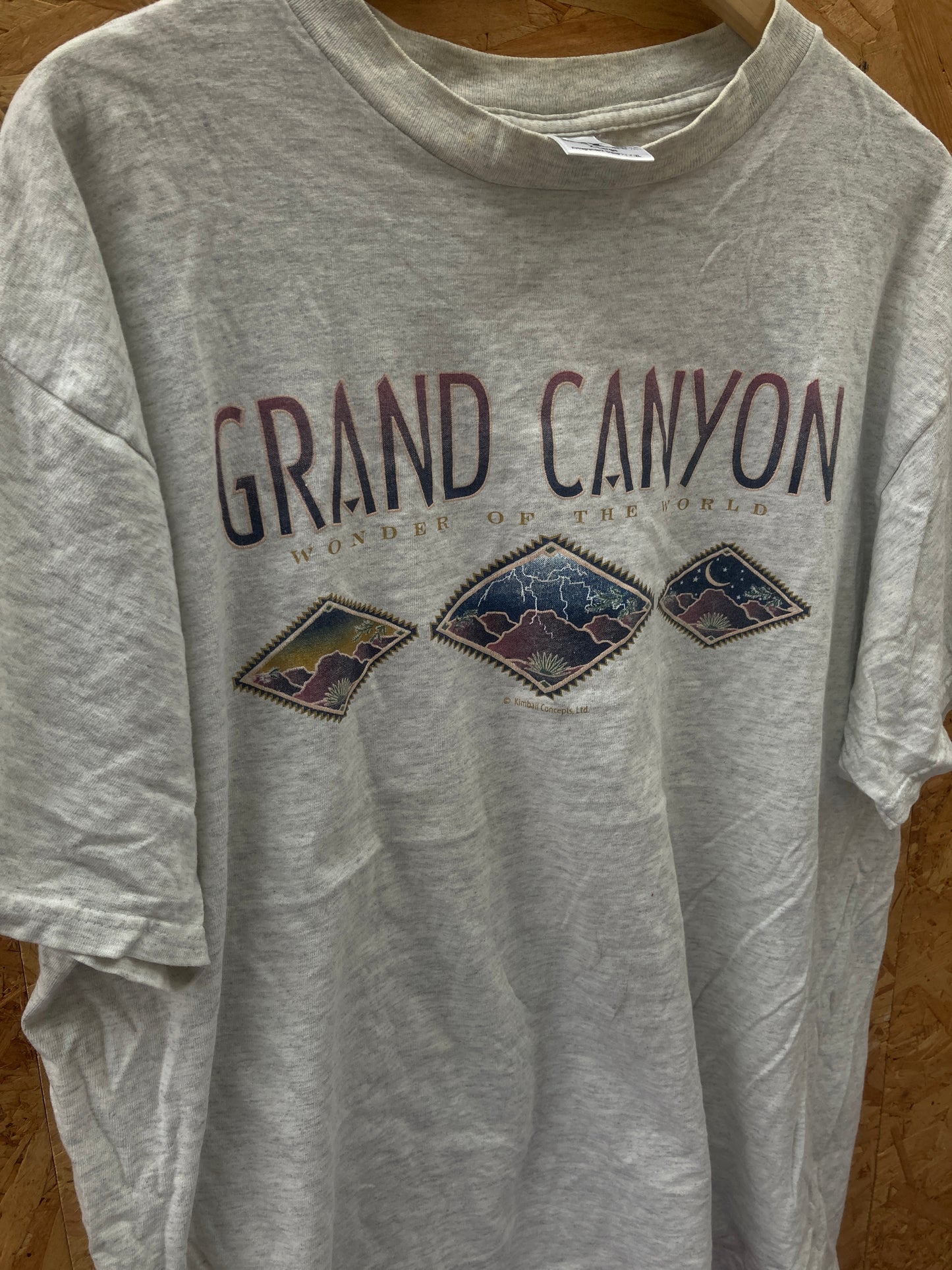 Vintage 90s Grand Canyon USA souvenir light grey single stitch t-shirt size XL