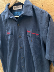 Vintage 90s grey workers chore short sleeve Jack name badge shirt size large