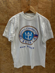 Vintage 90s quirky single stitch cruise ship souvenir white t-shirt size large