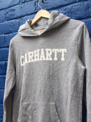 Vintage Y2K Carharrt grey marl spellout hoody oversized XS