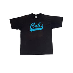 Vintage 90s Single Stitch Fruit of the Loom Cubs T-Shirt Black XL Graphic Tee