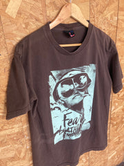 Vintage 90s Fear and loathing in Las Vegas brown green double sided print movie film souvenir t-shir