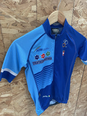 Pella Triathlon Novara Cycling Jersey Short Sleeve Blue Size XS