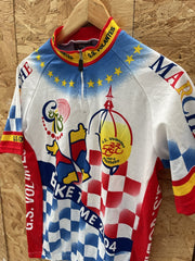 Vintage Nalini Team "Bike Time 2004" Cycling Jersey Size L White/Red/Blue