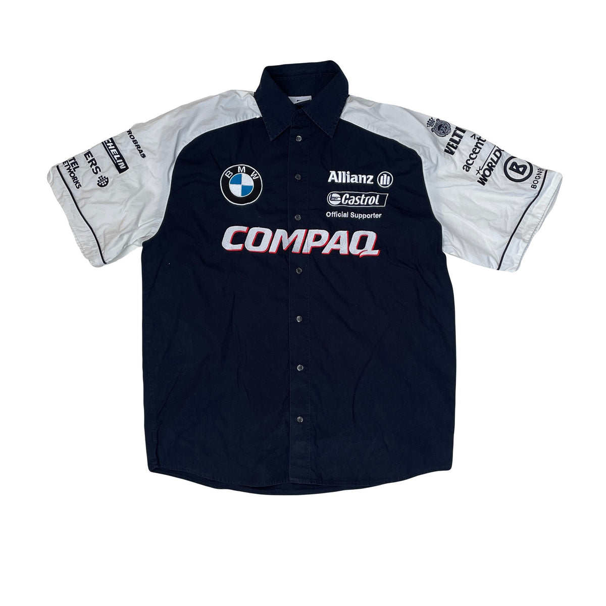 Vintage BMW Williams F1 Team Racing Shirt Men's M Navy White