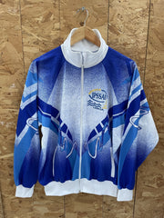 Vintage Cama Cervia Track Jacket L Blue White Retro