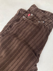 Vintage Y2K Mustang womens brown ribbed bootcut corduroy trousers size W29" L34"