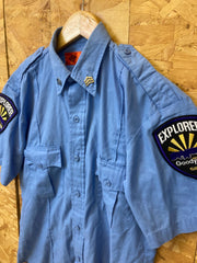 Vintage USA ladies Arizona Explorers police style sheriff badges and pins blue shirt by Dickies size