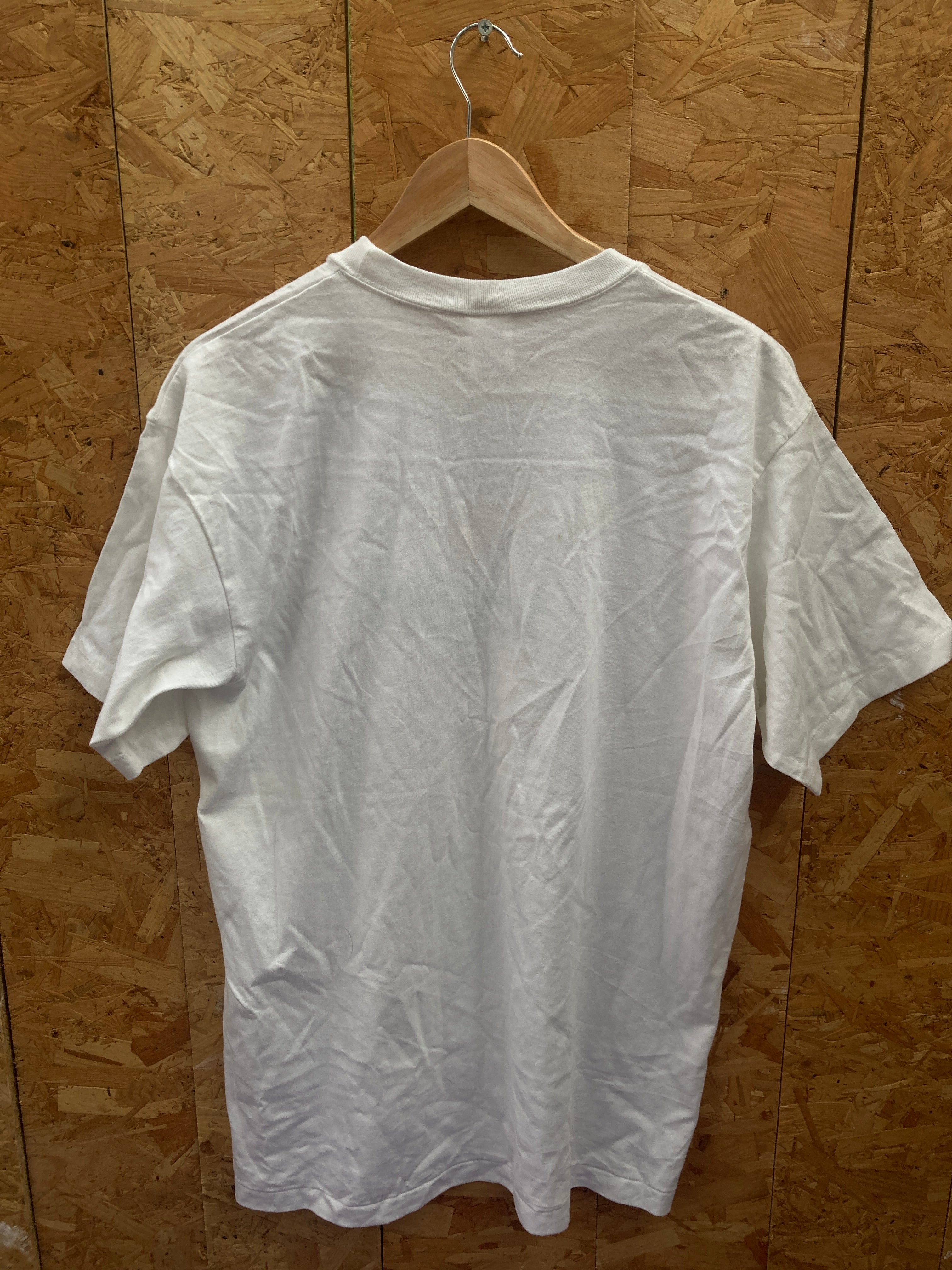 Vintage 90s Miami Florida embroidered parrot single stitch white t-shirt size XL