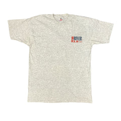 Vintage 90s The River 93.9 FM USA broadcast grey single stitch t-shirt size XL