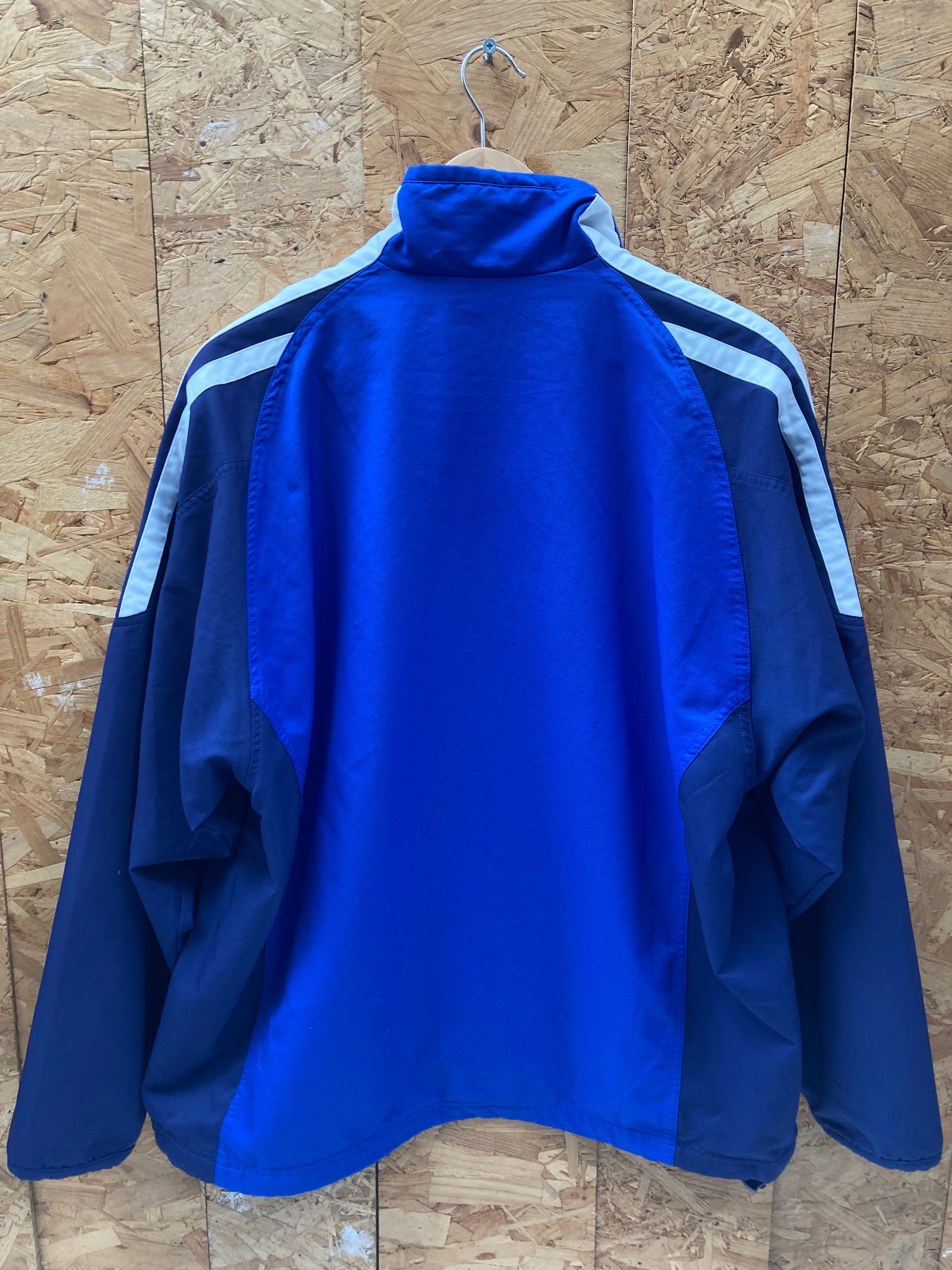 Vintage Y2K navy blue white Adidas climalite shell track jacket size XL