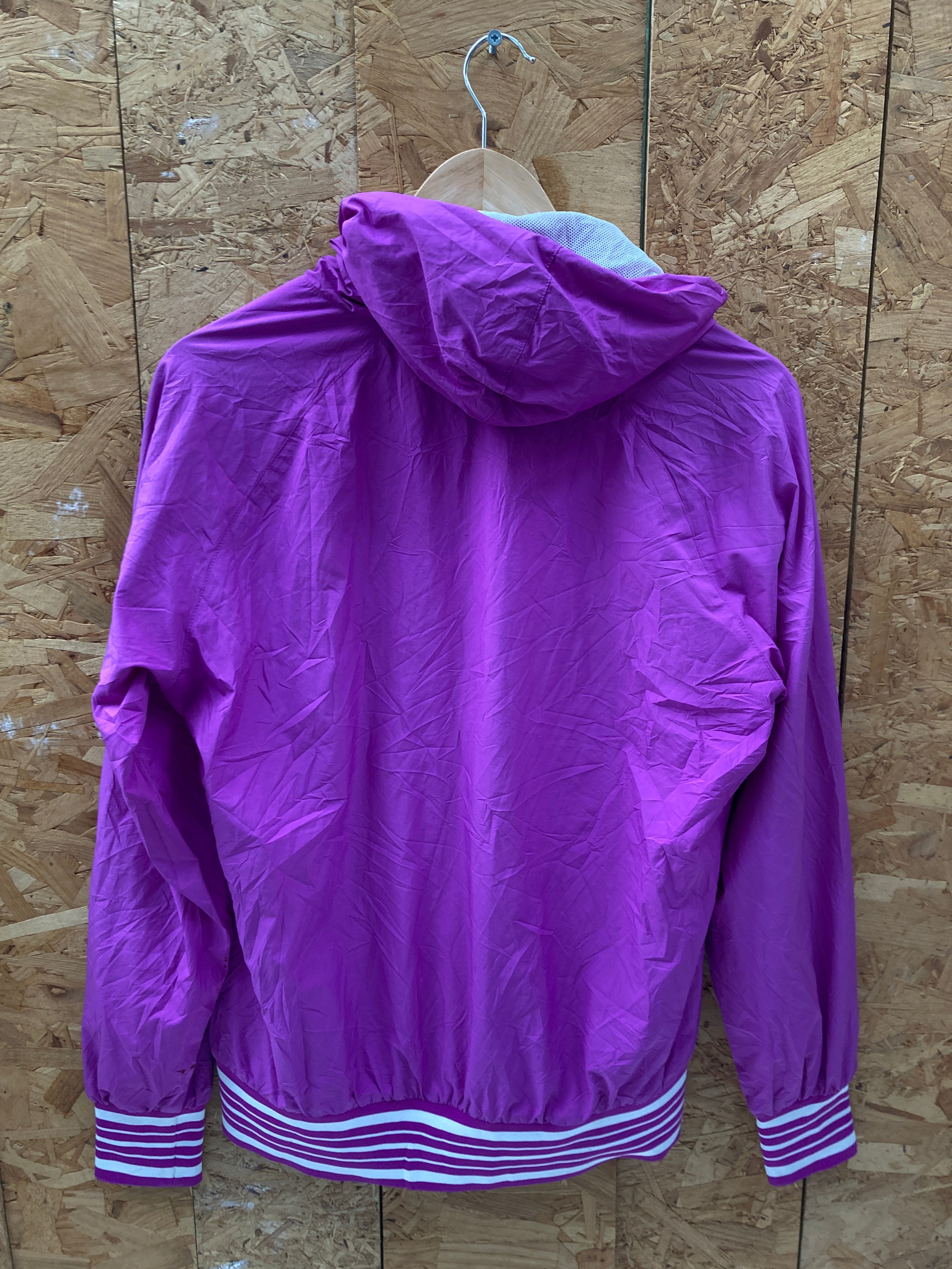 Vintage Y2K bright fuschia pink varsity style shell jacket size medium by Nike