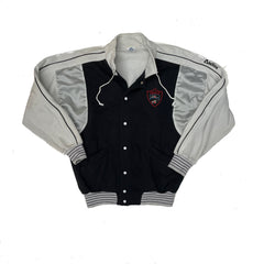 Active Sports Connection Varsity Jacket Black White Size M Retro Mens