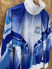 Vintage Cama Cervia Track Jacket L Blue White Retro