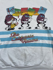Vintage California Raisins Sweatshirt Crewneck White Graphic Print 90s