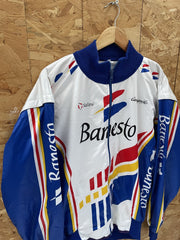 Vintage Nalini Banesto Cycling Jacket Track Top Full Zip Blue White Red XXL