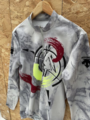 Descente Men's Gray Marble 1/4 Zip Cycling Jersey XL