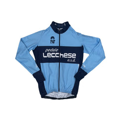 Vintage Pedale Lecchese Cycling Jersey Long Sleeve Blue Size S