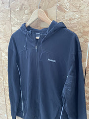 Reebok Black Full Zip Hoodie Jacket Track Athletic Jacket Size XL