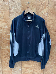 Vintage Y2K Adidas zip track top navy blue white size 36/38 medium