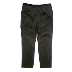 Vintage dark muted green jumbo relaxed oversized corduroy trousers W42 L35 by LMA