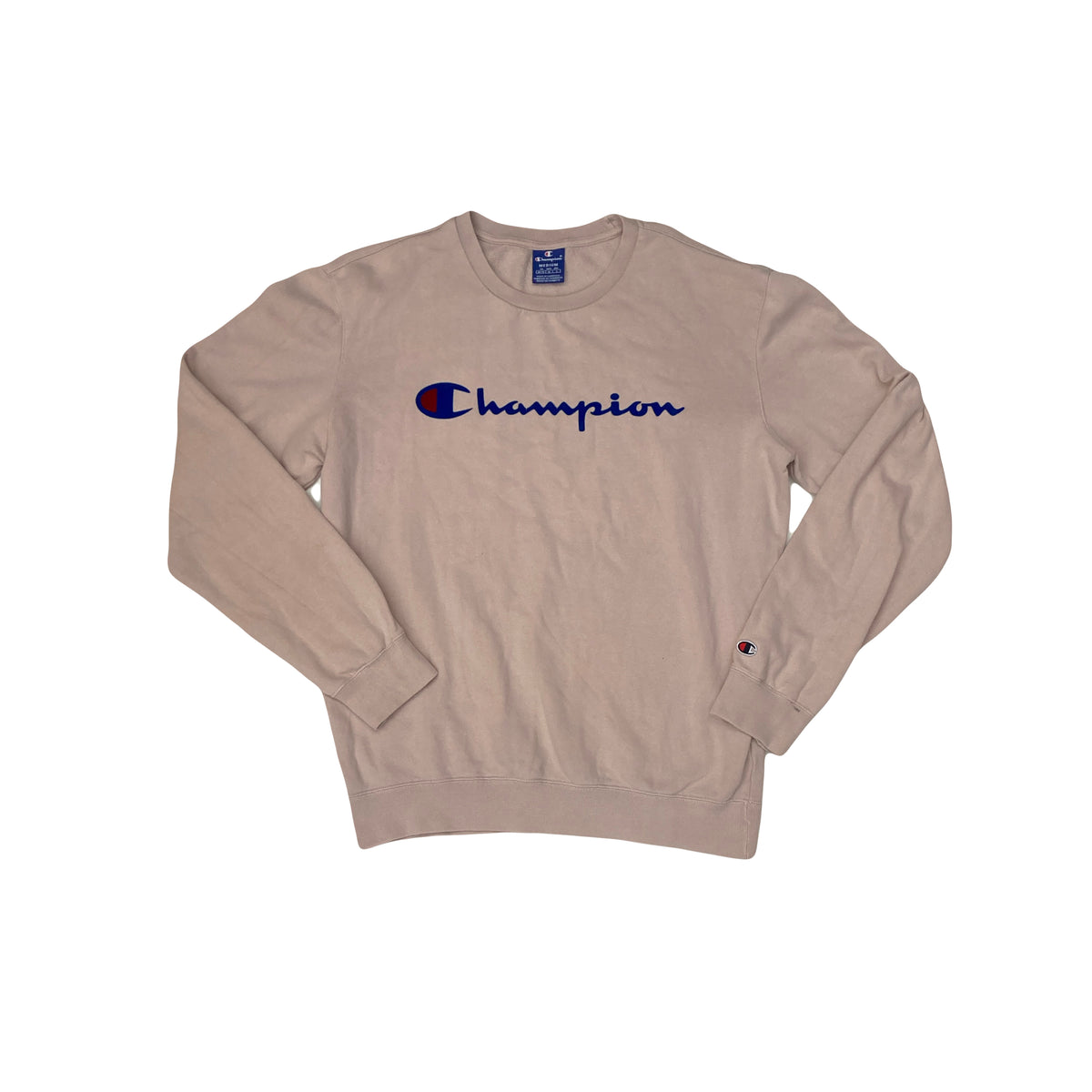 Vintage 90s light pink crew neck sweater size medium by Champion